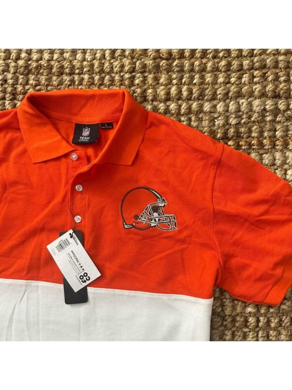 New Cleveland Browns Rugby Polo Shirt (Large) NFL Foco